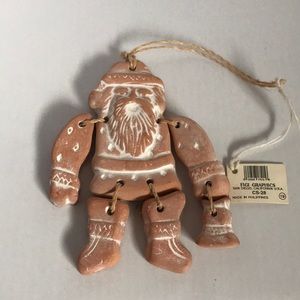 Vintage FiGi Graphics Terra Cotta Clay Santa